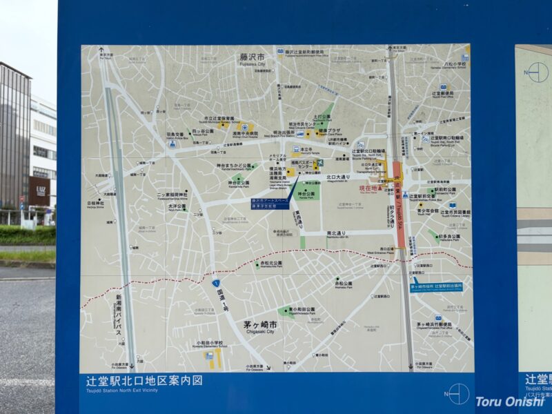 辻堂駅北口地区案内図